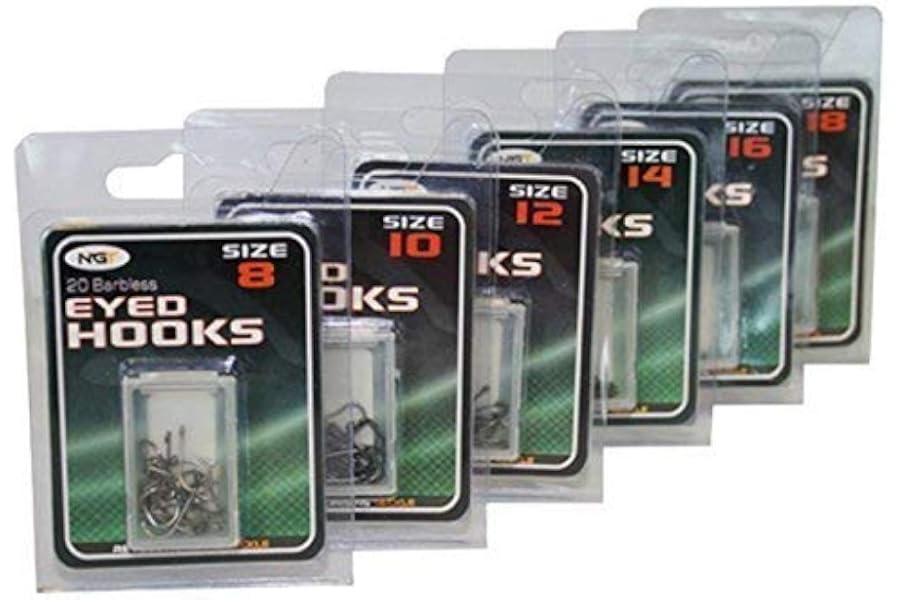Carp-Corner 120X Match Fishing Eyed Hooks Barbless Size 8 10 12 14 16 18 20 Of Each