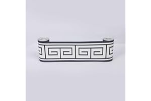 GOUIERYLIN Cenefa Autoadhesiva Para DecoracióN De Pared De Cocina, BañO,Pvc Cenefa Autoadhesiva Para DecoracióN Patrón blanco y negro 10.6×1000cm