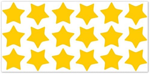 wallfactory - bike decal - 18 beautiful Stars in yellow