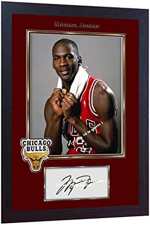 SGH SERVICES New Framed Michael Jordan Chicago Bulls NBA signed autograph pre-print poster Basketball Memorabilia NBA signed autograph photo print Framed MDF frame photo print #5