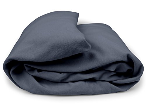 Premium Wasserbett-Spannbetttuch – aus sanforisiertem Baumwoll-Jersey mit 5% Lycra-Anteil – Komfortgröße 180 x 200 cm bis 200 x 220 cm – in 10 attraktiven Farben – auch für Boxspringbetten, anthrazit - 7