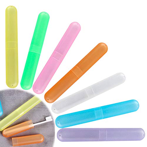 Ywoworld Lot de 7 boîtes de Brosse à Dents Portable pour Voyage/Camping/école/Maison