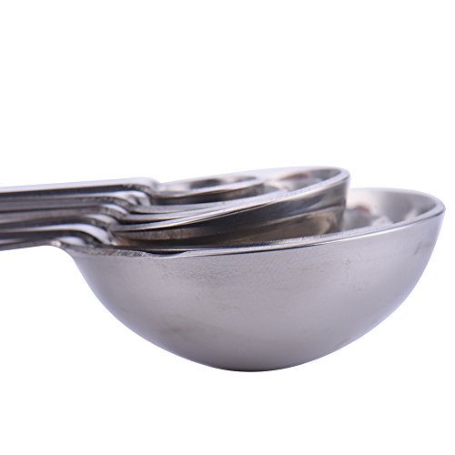 Molie 0.6ml/1.25ml/2.5ml/5ml/10ml/20ml 6Stk , Edelstahl Messlöffel - 6