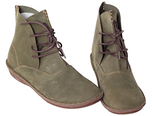 MatchLife Damen Leder Booties Flach Schuhe - 2