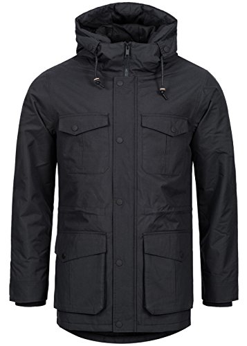 Brave Soul Herren Jacke Wind- Wasserabweisend mit Kapuze und Storm Cuffs, navy blau, Gr: S