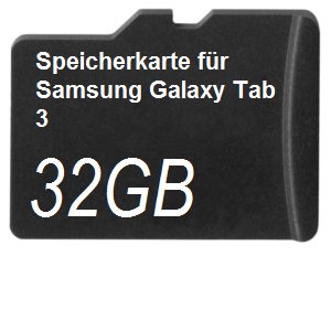 32GB Speicherkarte für Samsung Galaxy Tab 3