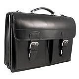 Modell: Manchester XXL Aktentasche Sattelleder v. Shalimar, Colour:Black