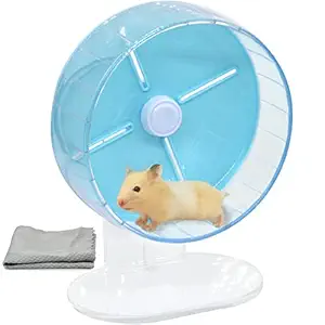 LIMIO 8 Inch Silent Hamster Exercise Wheels Quiet Hamster Running Wheel with Adjustable Stand, for Hamster Gerbils Mice Small Animals Cage Accessories Toy