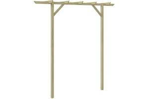 vidaXL Pergola Hout Rozenboog Rozen Boog Klimrek Klimplanten Rekken Dakje Tuin