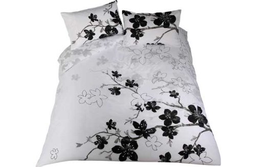 Blossom Black and White Bedding Set - Kingsize.