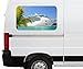 Produktbild Autoaufkleber Kreuzfahrt Schiff Urlaub Yacht Meer Palme Car Wohnmobil Auto tuning Digital Druck Fenster Sticker LKW Bild Aufkleber 21B873, Größe 3D sticker:ca. 45cmx27cm