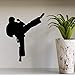 Produktbild hanmuchen Boy's Wall Decal Taekwondo Boy Fighter Gym Sport Martial Arts Home Gym Design Interior Vinyl Sticker Living Room Decor 71x56cm