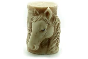 BOOWAN NICOLE Moule à savon cylindrique en silicone en relief en forme de cheval pour fabrication artisanale
