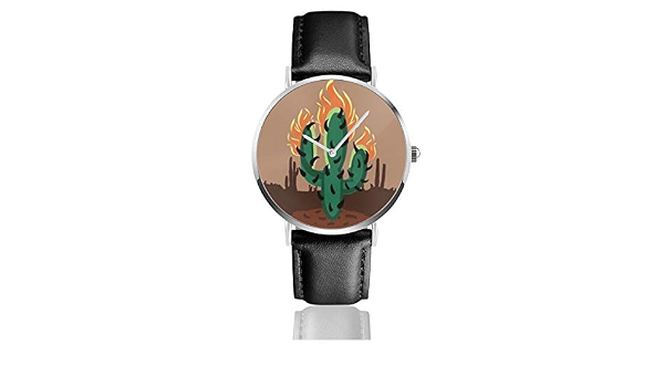 Travis Scott Rodeo Kactus caccia nero movimento al quarzo acciaio inox  cinturino in pelle Casual Fashion orologio da polso : Amazon.it: Orologi