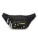 Produktbild wewo Herren Nylon Outdoor-Sport Belt Pouch Multi-Tasche Frauen Freizeit Bauchtasche (Schwarz)