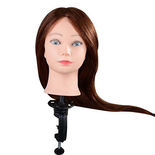 Hairdressing 70% Real Hair Training Head with Clamp