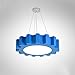 Produktbild Kronleuchter Beleuchtung für Kinderzimmer Schlafzimmer Led Kreative hängende Lichter, Zahnräder Nursery Boy und Mädchen blau, AC 100-240V, 18W, weißes Licht WSHceilinglamp
