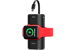 iWALK Portable Apple Watch Charger, 9000mAh Power Bank with Built in Cable, Apple Watch and Phone Charger, Compatible with Apple Watch Series 8/7/6/Se/5/4/3/2, iPhone14/ 13/12/12 Pro Max/ 11/6s,Black