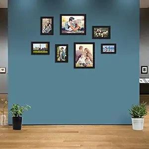 Art Street Synthetic Wood Wall Photo Frame (1 unit: 4 x 6 inch , 4 units: 5 x 7 inch, 2 units: 8 x 10 inch, Black)