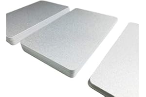 KARTENSTUDIO 100 Plastikkarten in Premium Qualität | Wählen Sie aus über 30 unterschiedlichen Farben | Geeignet für alle Plastikkartendrucker (Silber)