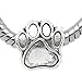 Produktbild 1x Antique Silver Paw Charm Bead will fit on Pandora/Troll/Chamilia European Type Bracelets 11mm by Charm