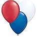 Produktbild DeCoArt... Deko Kroatien 30 Luftballons je 10x rot, weiß und blau ca. 28 cm Latexballon und ein Aufblasventil