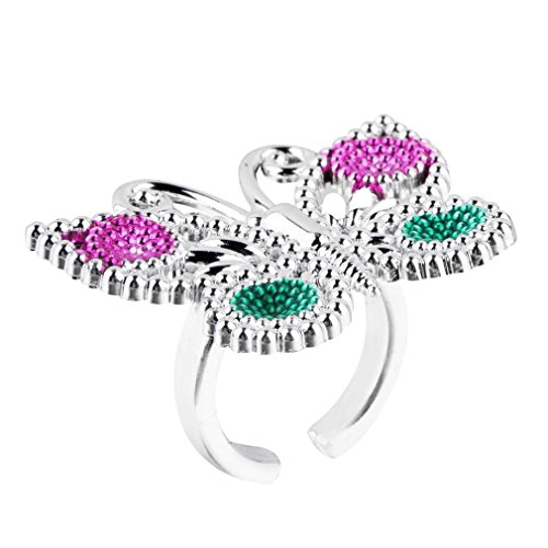 German Trendseller® – 12 x Schmetterling – Ringe für Kinder – NEU ┃ Schmuck ┃ Mitgebsel ┃ Kindergeburtstag ┃ 12 Stück - 3