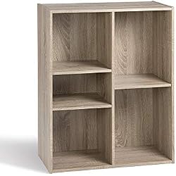Alsapan Compo Meuble de Rangement 5 Casiers Bibliothèque Etagères Cubes Chêne 78,8 x 61.1 x 29.5 cm