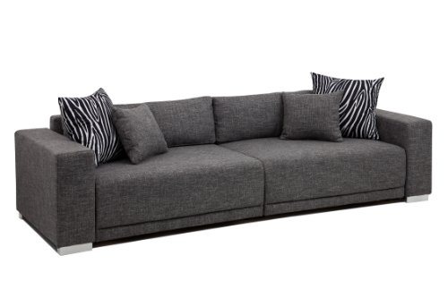 Big Sofa London-XXL Struktur grau, 287x103 cm,