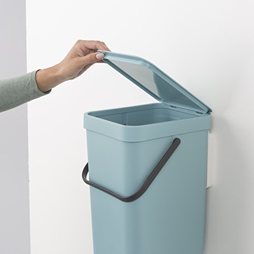 Brabantia 109966 Abfallbehälter ‚Sort & Go‘, 16 L Abfalleimer, Plastik, grau, 53 x 22 x 41 cm - 4