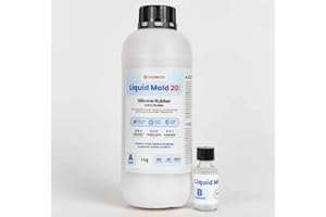 Liquid Mold Resin Pro : caoutchouc de silicone liquide (1.05Kg) pour créer des moules pour époxy, polyuréthane, cire, savon, plâtre, ciment - Dureté 20 Shore A