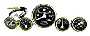 COMPLETE SPEEDOMETER KIT DIAL MILES PER HOUR ASSEMBLY AND GAUGE KIT -12 VOLT | THE BEST STORE| 5 DIAL SET