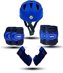 Liffo Skating Guard, Protective Skating Guard Kit for Skating, Cycling, Running for Kids,Boys,Girls,Men & Women (HSG-B1) Blue