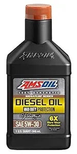 AMSOIL 5W-30 Signature Series Max Duty Synthetic Diesel Oil Protection for 3X OEM Recommended Drain Interval