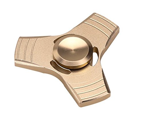 Senders Copper Tri Fidget Hand Spinner, Hand Spinner Fidget Toy Great for Anxiety Stress-Relief (Gold)
