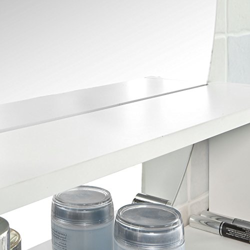 SoBuy® Design Spiegel, Wandspiegel, Badspiegel, Flurspiegel mit Ablage, FRG125-W - 3