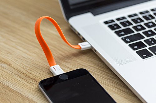 ARKIN ChargeLoop – Schlüsselanhänger USB 2.0 Ladekabel/Datenkabel Micro USB – Flachkabel fürs Smartphone/Handy z.b. Samsung Galaxy Edge, HTC, Huawei, Sony usw. – Mobiles Akkukabel für Schlüsselbund (pink) - 6