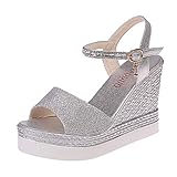 Sandalias de verano para mujer Peep-toe Zapatos bajos Sandalias romanas Chanclas de damas Plano Talla grande Bohemia Dulce Con cuentas Sandalias casuales Zapatos de playa Sandalias Mujer Verano,Mujeres pescado boca plataforma tacones altos sandalias cuña hebilla sandalias de la inclinación