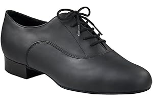 Capezio Men’s Standard Oxford Ballroom Dancing Shoes, Classic Designed Ballroom Dance Shoes, Smart, Traditional Design For Dancers, Ballroom Dancing Shoes For Men - Black, 8 UK(9US)