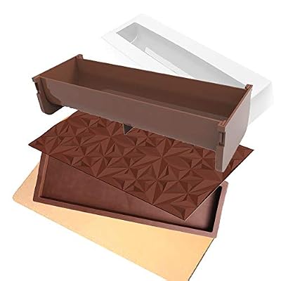 DAUDIGNAC kit Moule a buche 5 Pieces avec Insert et Tapis Relief - Diamants - s