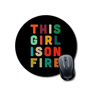 Anuman007 Mouse pad Cartoon BTS Mouse pad for Girls Round Mouse Pad for Laptop/pc (9X9 Inches)