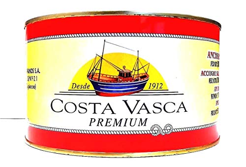 COSTA VASCA - Acciughe Salate Mar Cantabrico 13/14 Pesci per Strato - 5kg - [1 unitá]