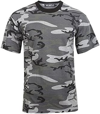 Mens Military Combat Camouflage Camo Army Print Casual 100% Cotton T-Shirt - XL