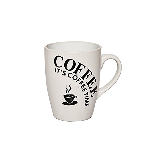 6er-Set-Kaffeebecher-Set-Keramik-180ml-Mug-Aufschrift-Its-Coffee-Time