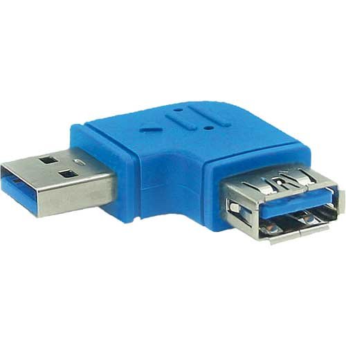 InLine USB 3.0 Adapter, Stecker A auf Buchse A, links gewinkelt 90°