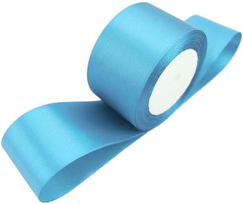 1 roll (25 yards/roll) 20mm single face Satin Ribbon Webbing Decoration Gift Christmas Ribbons(red) ( Color : Blue )