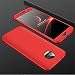 Produktbild Motorola Moto G5S Plus Hülle 360 Grad Rote Ultra Dünn Alles Inklusive Schutz 3 in 1 PC Telefon Cover Case JOYTAG-Rote