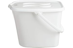 BUYONLINEFORBABY Baby Nappy Changing Dispose Diapers Laundry Waste Bin Storage Container with Lid Bathtub Water Bucket 12L (White)