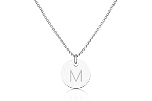 GD GOOD.DESIGNS EST. 2015 Good.Designs Collier à Pendentif avec Lettre gravée pour Femme, argenté