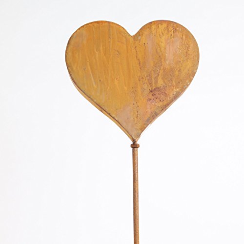 Gartendekoration Herz am Stiel Rostoptik | knuellermarkt.de | ca. 32x4x128 cm Rost Dekoration Deko Stilherz - 3